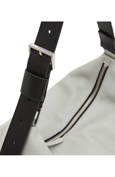 Shop Allsaints Edbury Fringe Leather Shoulder Bag In Sequoia Green