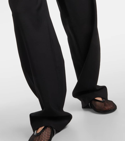 Alaïa Black High Waist Wide-leg Trousers In Black