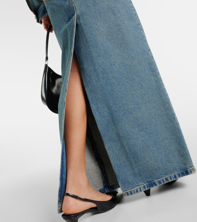 Prada Denim Maxi-skirt In Blue