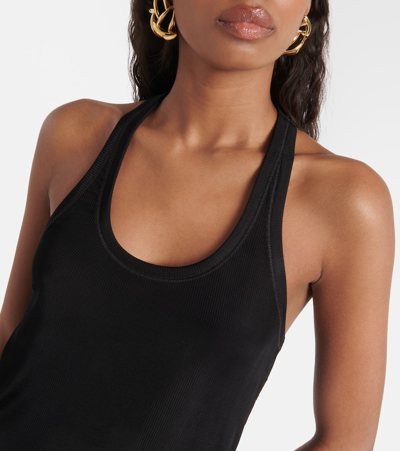 Tom Ford Silk Racerback Scoop Neck Tank Top In Black