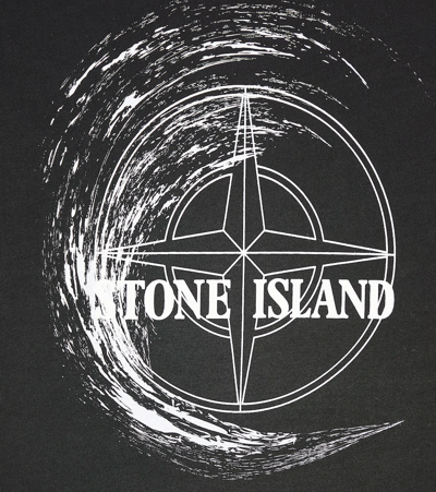 Shop Stone Island Junior Compass Cotton Jersey T-shirt In Black