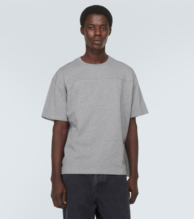 Shop Loewe Distorted Cotton-blend Jersey T-shirt In Grey