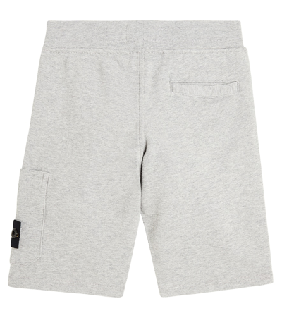 Shop Stone Island Junior Cotton Jersey Shorts In Grey