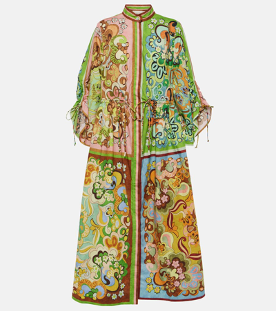 Shop Alemais Dreamer Printed Cotton Maxi Dress In Multicoloured