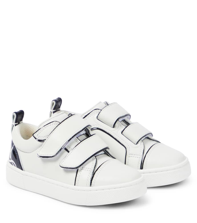 Shop Christian Louboutin Funnyto Leather Sneakers In White