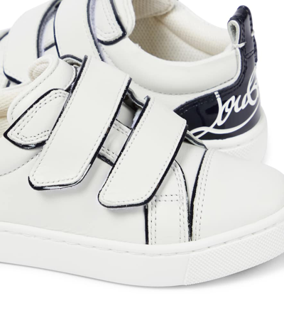 Shop Christian Louboutin Funnyto Leather Sneakers In White