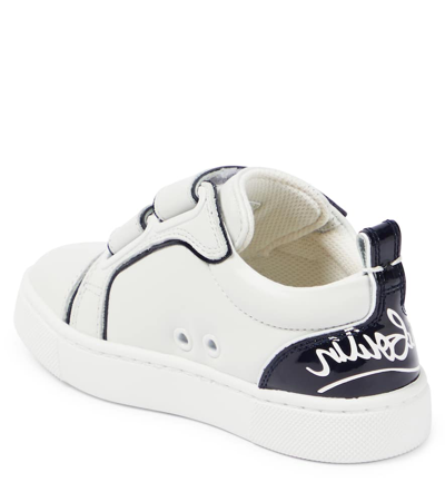 Shop Christian Louboutin Funnyto Leather Sneakers In White