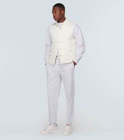 Brunello Cucinelli Leisure Fit Trousers With Drawstring In White