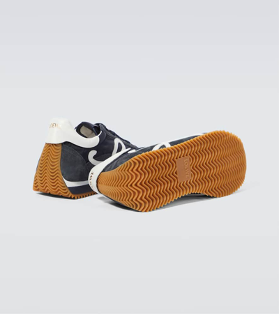 Loewe Flow Runner Technical Mesh And Suede In Blue