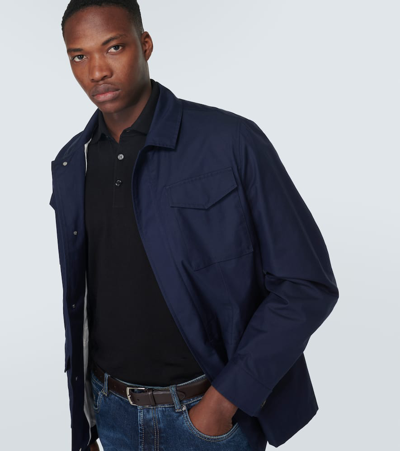 Brunello Cucinelli Black Polo Shirt In Cotton Short-sleeves With Bottons In Black