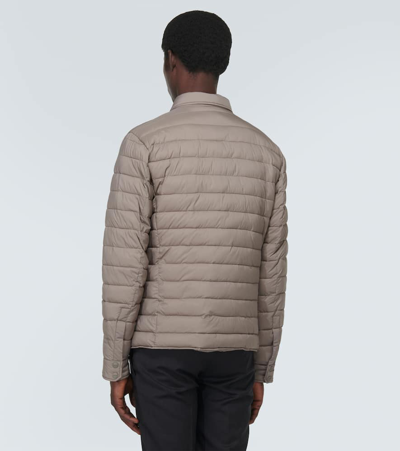 Shop Herno La Camicia Quilted Jacket In Blue