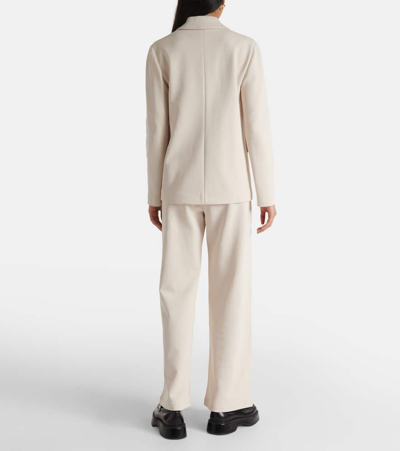 Shop 's Max Mara Scrigno Cotton-blend Jersey Blazer In White