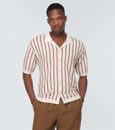 Shop King & Tuckfield Striped Wool Shirt In Multicoloured