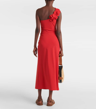 Karla Colletto Basics Midi Skirt In Red