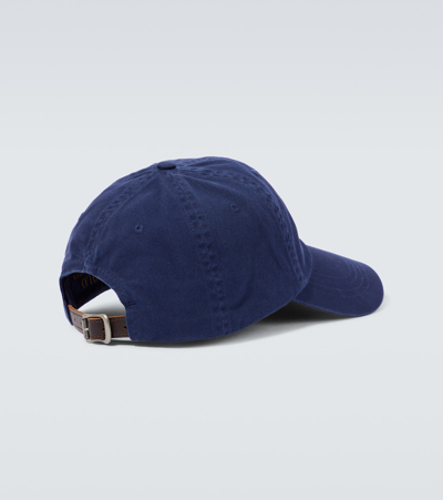 Shop Polo Ralph Lauren Logo Twill Baseball Cap In Blue