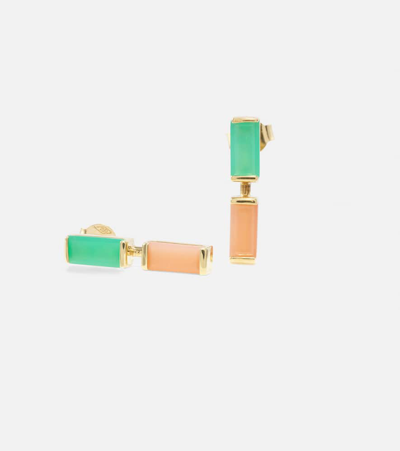 Aliita Compuesta 9kt Gold Necklace With Gemstones In Multicoloured