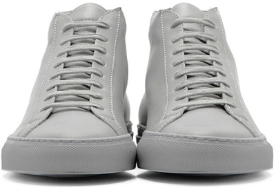 Shop Common Projects Grey Original Achilles Mid-top Sneakers