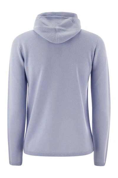 Shop 's Max Mara Paprica - Turtleneck Sweater With Hood In Blue