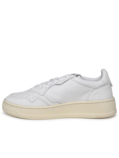 Shop Autry Medalist Leather Sneakers In White