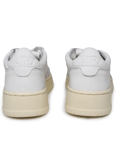 Shop Autry Medalist Leather Sneakers In White