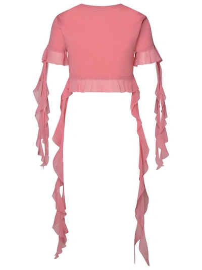 Shop Blumarine Fuscia Cotton Sweater In Pink