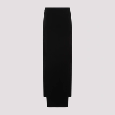 Shop Courrèges Heritage Tech Crepe Long Skirt In Black
