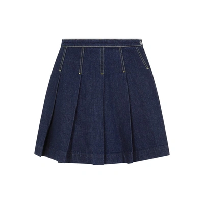 Shop Kenzo Mini Skirt In Blue