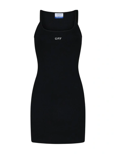 Shop Off-white Day Evening Dress In Black