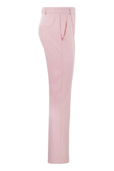 Shop Sportmax Ricetta - Scuba Jersey Trousers In Pink