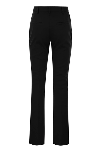 Shop Sportmax Pontida - Compact Jersey Trousers In Black