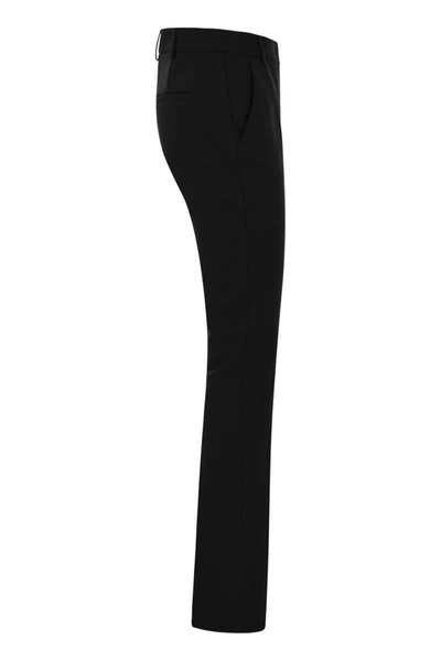 Shop Sportmax Pontida - Compact Jersey Trousers In Black