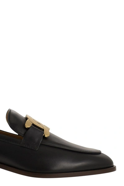 Shop Tod's Leather Loafer In Black