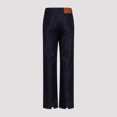 Shop Victoria Beckham Cropped High Waist Tapered Jeans In Blue