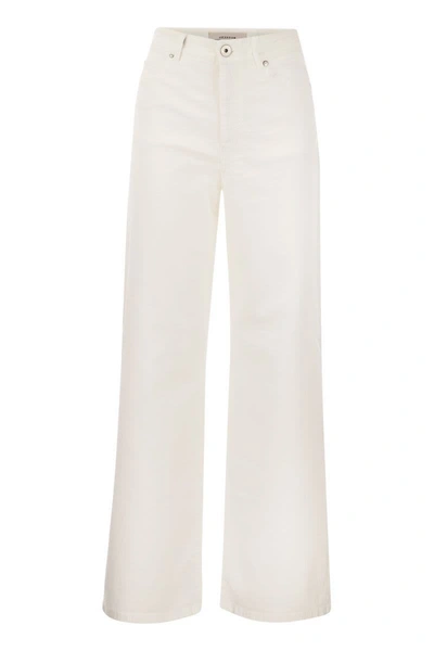 Shop Weekend Max Mara Medina - Cropped Cotton Trousers In White