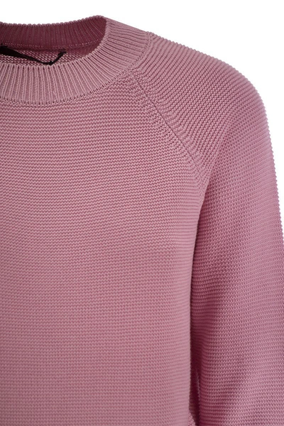 Shop Weekend Max Mara Linz - Soft Cotton Jersey In Pink
