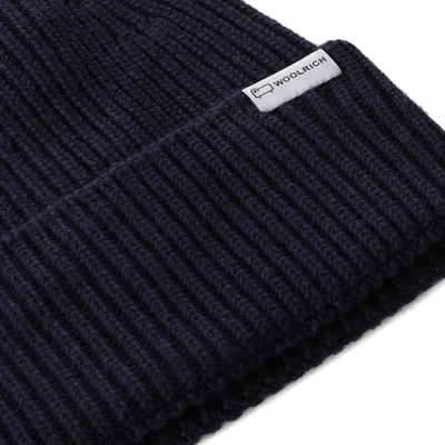 Shop Woolrich Ribbed Beanie Hat In 3034