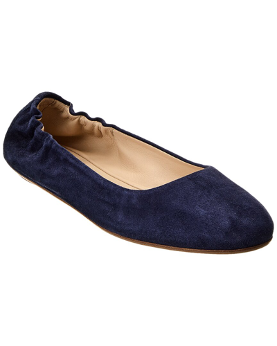 Shop Theory Glove Suede Ballet Flat In Blue
