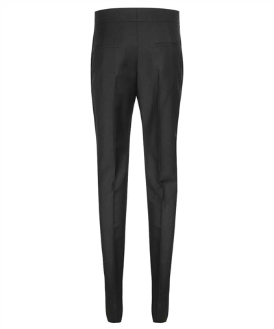 Shop Givenchy Wool Blend Trousers In Black