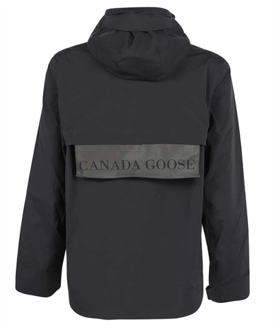 Shop Canada Goose Hooded Windbreaker In Black