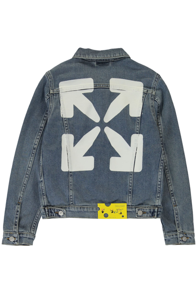 Shop Off-white Denim Jacket In Blue