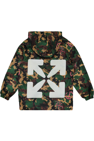 Off-white Techno Fabric Jacket In Green
