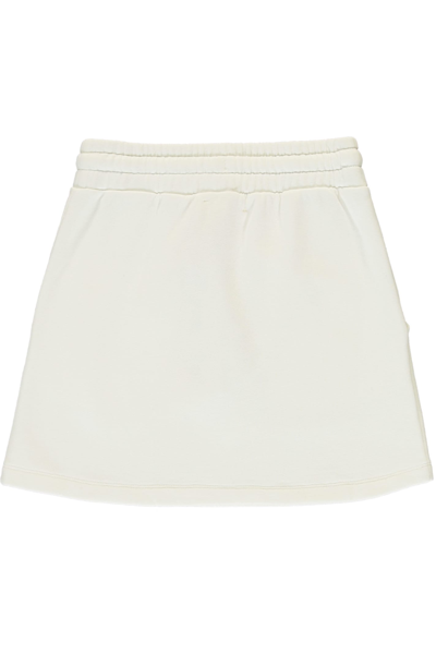 Off-white Kids' Rounded Logo French Terry Skirt In White