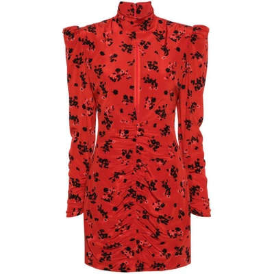Shop Alessandra Rich Dresses In Red/black