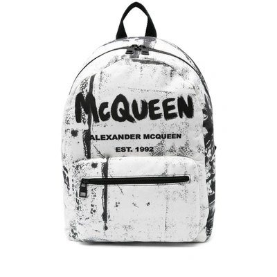 Shop Alexander Mcqueen Backpacks In White/black