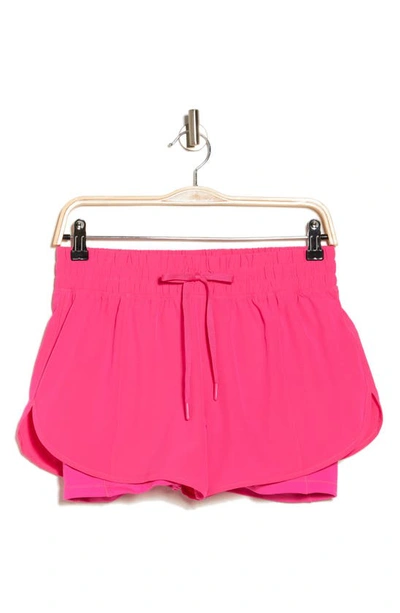 Shop 90 Degree By Reflex 2-in-1 Running Shorts In Pink Glo