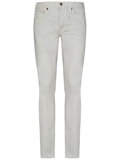 Shop Tom Ford Jeans In Bianco