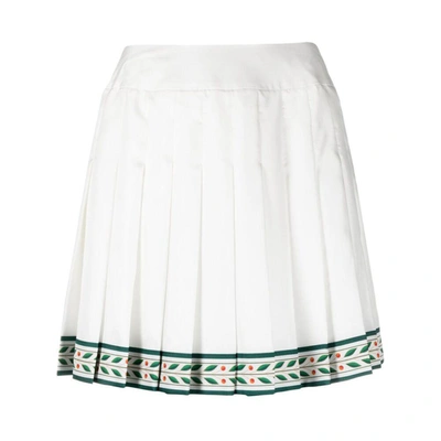 Shop Casablanca Skirts In White/green