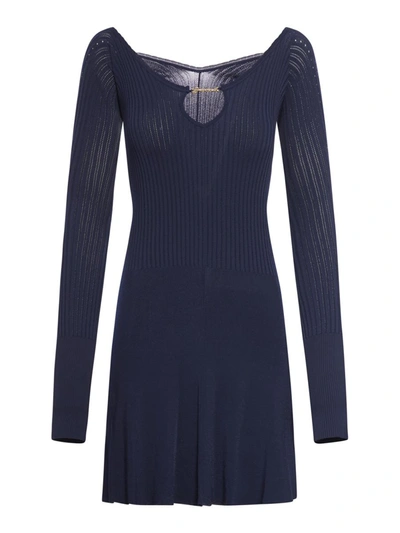 Shop Jacquemus Day Evening Dress In Blue