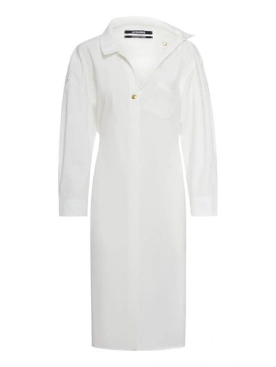 Shop Jacquemus Day Evening Dress In White