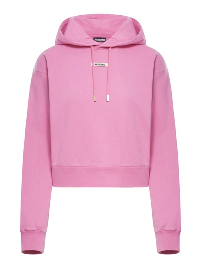 Shop Jacquemus Hoodies Sweatshirt In Pink & Purple